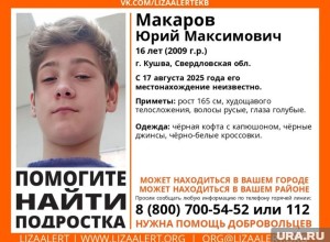 В Свердловской области уже полторы недели ищут подростка