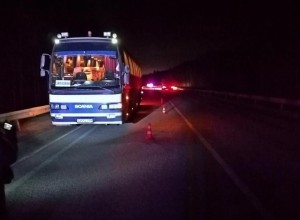 Сотрудники ГИБДД устанавливают обстоятельства ДТП, в результате которого погиб пешеход